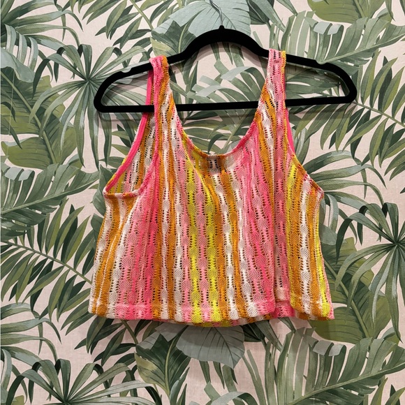 Wild Fable size large knit crochet colorful tank - Picture 2 of 2